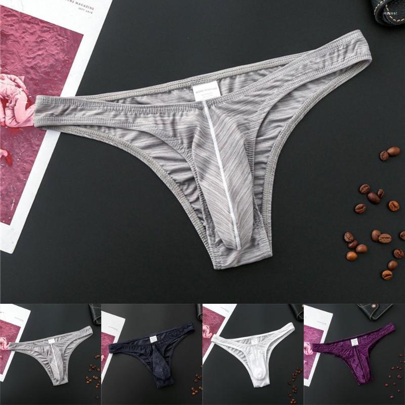 

Underpants Men Underwear Briefs Breathable Ultra-Soft Sexy Male Panties Low Waist Cueca Tanga U Pouch Comfortable Slip, Gray