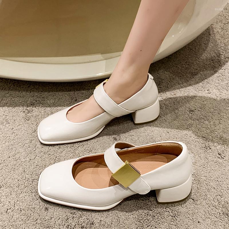 

Dress Shoes Size 35-39 Gold Metal Design Fashion Soft Imitation Leather Girls Women Heels Club Party Wedding Shoe High Heel, Beige