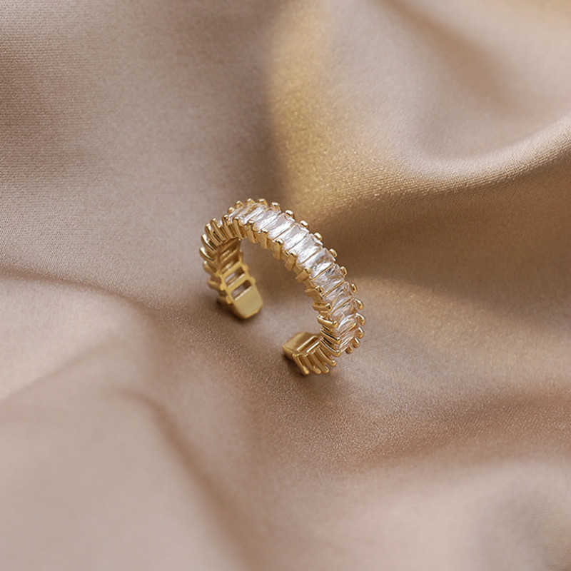 

Band Rings 2020 Korean New Simple Temperament Index Finger Ring Exquisite Fashion Adjustable Ring Elegant Ladies Banquet Jewelry G230317