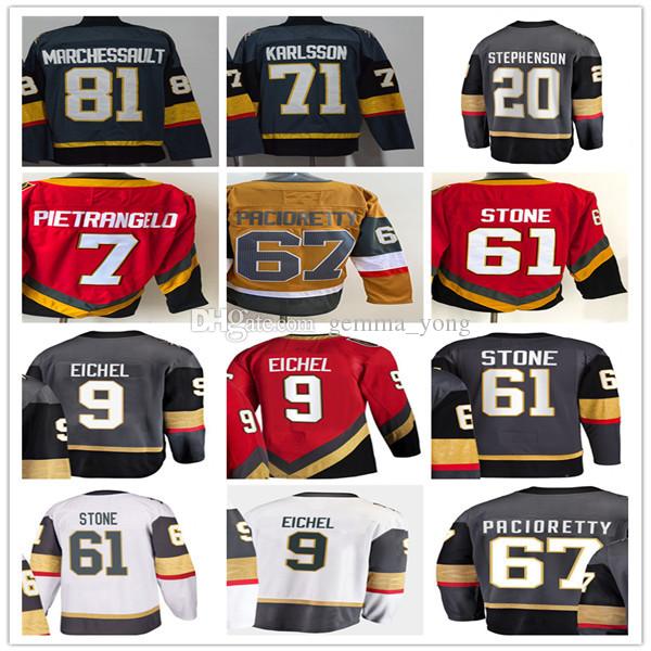 

Mark Stone Reverse Retro Hockey Jersey 9 Jack Eichel 7 Alex Pietrangelo 71 William Karlsson Jonathan Marchessault Max Pacioretty Reilly Smit, As pic
