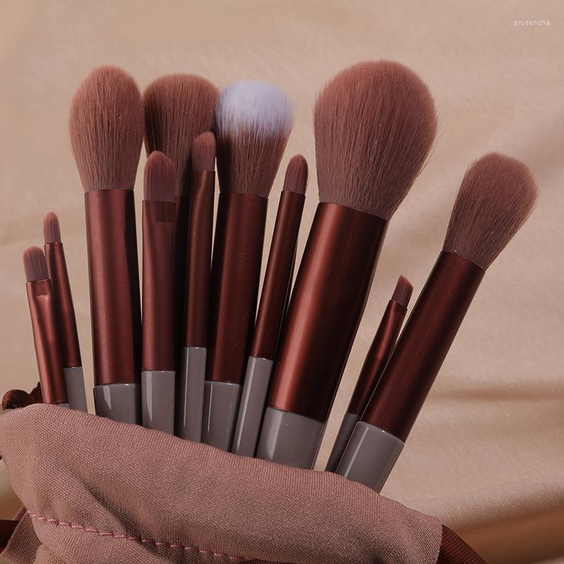 

Makeup Brushes 13Pcs/Bag Soft Fluffy For Cosmetics Foundation Blush Powder Eyeshadow Brush Beauty Microbrush Accesories T