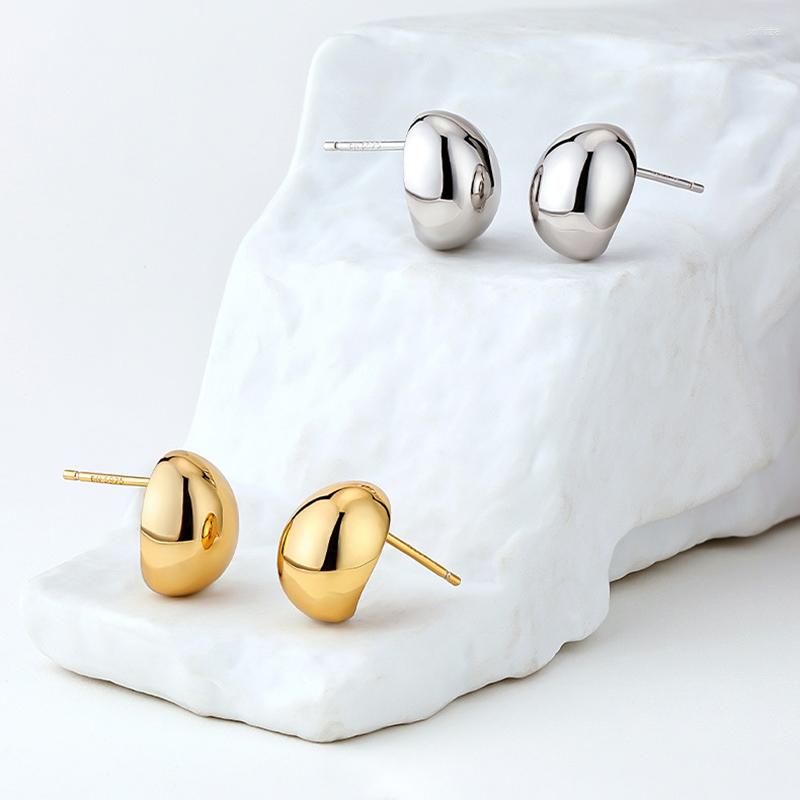 

Stud Earrings Exquisite 925 Silver Needle Fashion Jewelry Geometric 2023 Trend Simple Gold Color Earring For Women Gifts