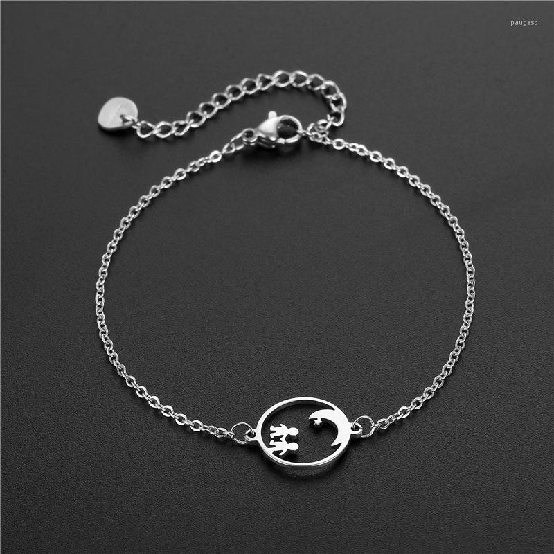 

Charm Bracelets Stainless Steel Bracelet For Couple Simple Boy Girl Hand In Jewelry Accessories Anniversary Gifts