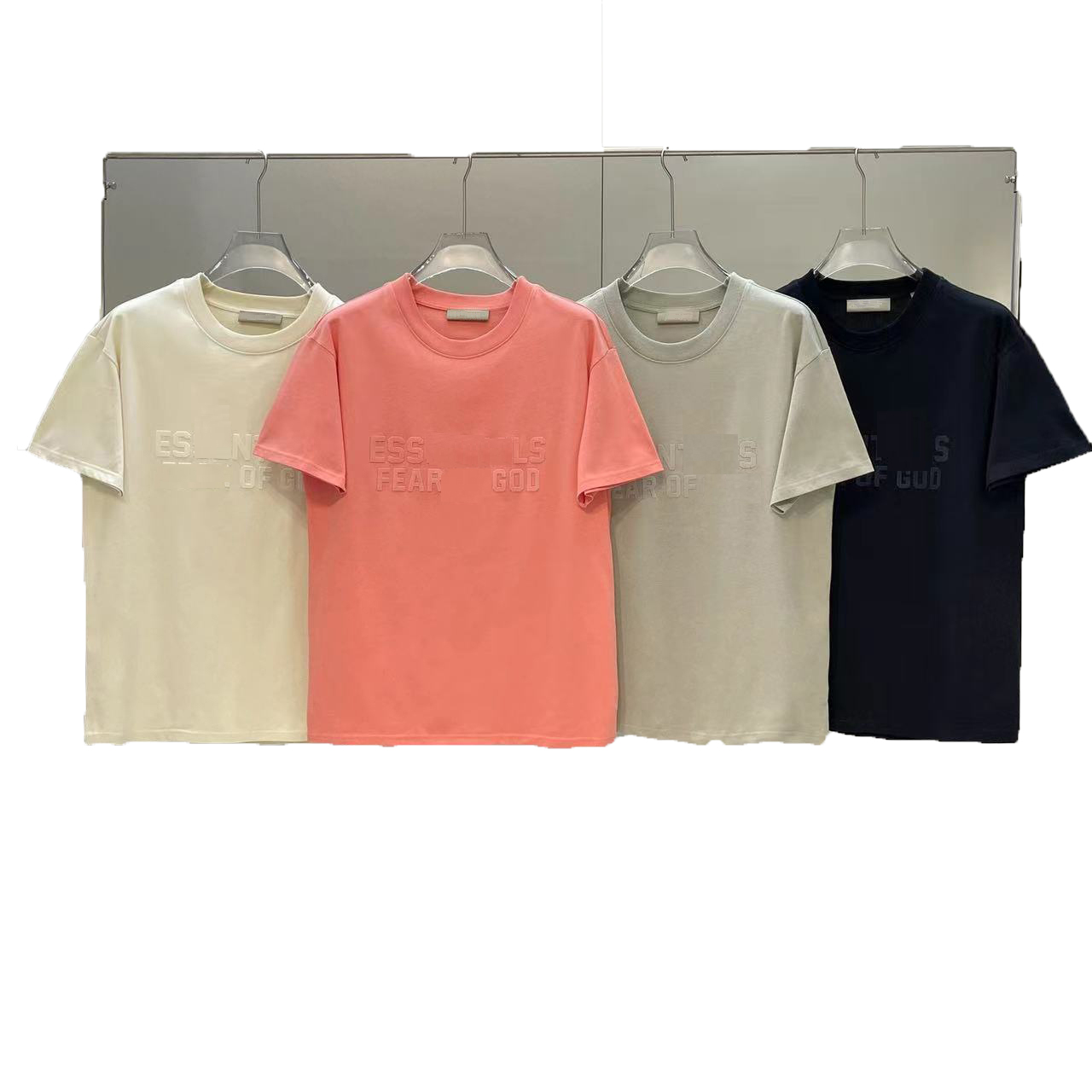 

Men's T-Shirts Chao brand Angel letter direct spray printing short sleeve T-shirt palm tree net red youth spring and summer