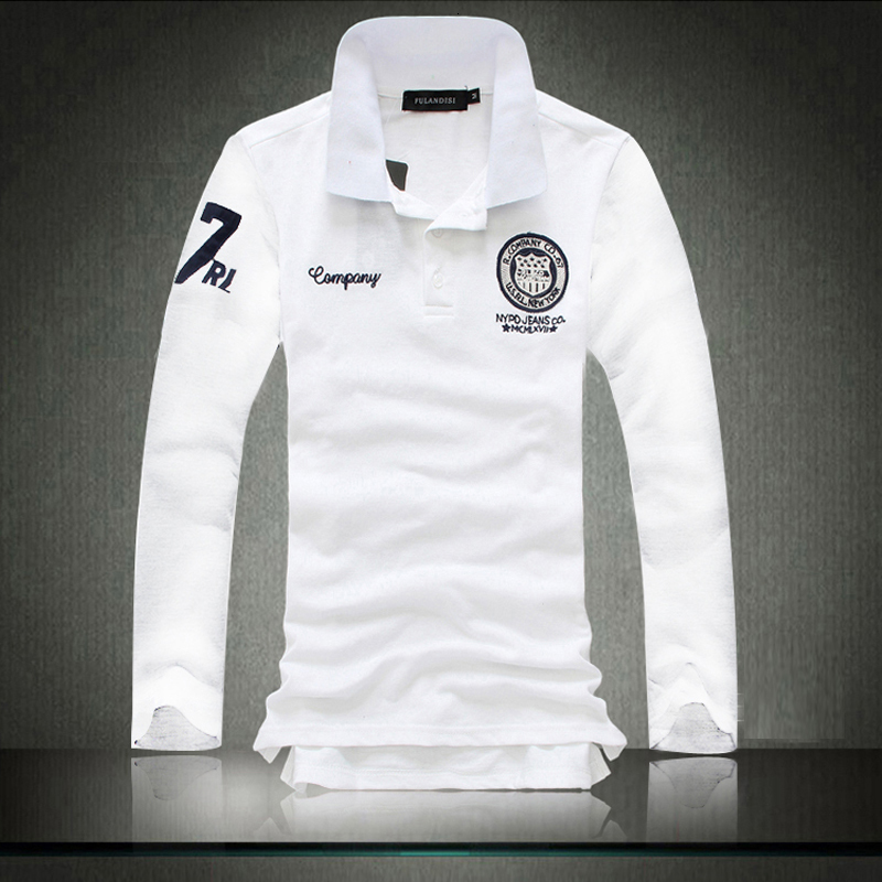 

Men's Polos 5XL Spring Autumn Men Fashion Boutique Embroidery Leisure Long Sleeve POLO Shirts Male Casual Lapel Large Size 230317, Navy blue