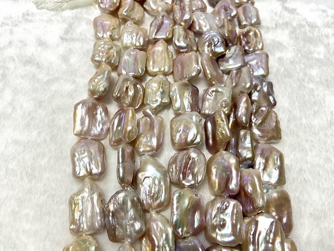 

Chains 2023 23x16x9mm Real Pearls Fine Sea Genuine Mix Color Square Fashion Party DIY Jewelry Gifts For Women Girls