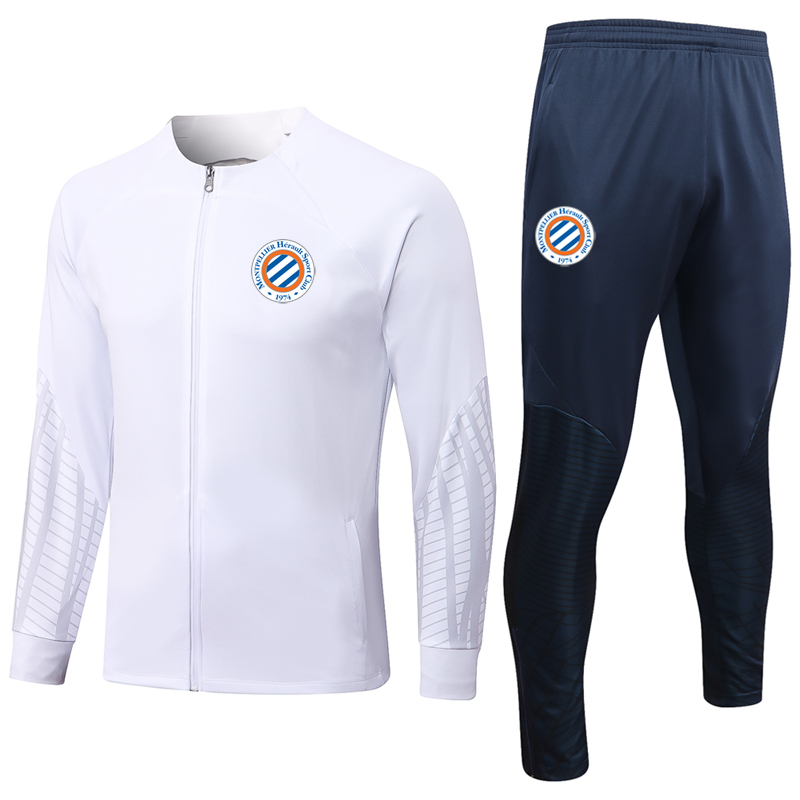 

2023 Montpellier soccer Mens Tracksuits sportswear sets Sports Casual Sweatershirts Sweatpants Jackets pants adult football training Suits kits Size S-2XL