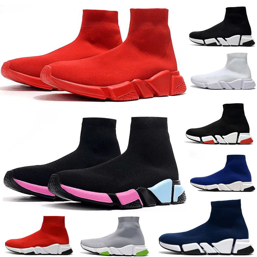 

2023 Speeds 2.0 Shoe Platform Sneaker Men Women Designer Tripler Paris Socks Boots Black White Blue Light Sliver Brown Ruby Graffiti Vintage Beige Pink Trainers HH2, 16