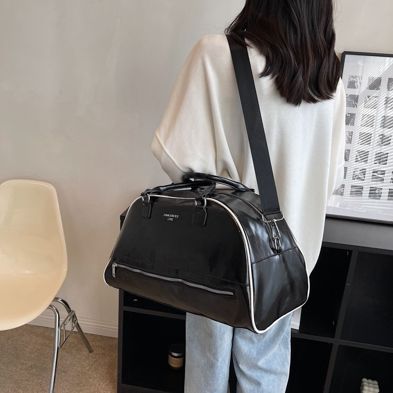 

Summer PU Leather Women Travel Bag Multifunctional Fitness Shoulder Bags Large Capacity Storage Bags Waterproof Handbags, Blue