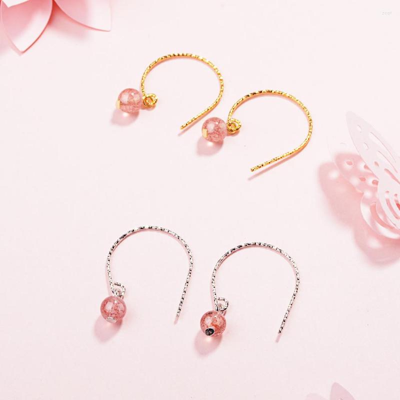 

Dangle Earrings Strawberry Crystal For Women Silver And Gold Color Simple Korean Fashion Jewelry Drop Girls Ladies Gifts