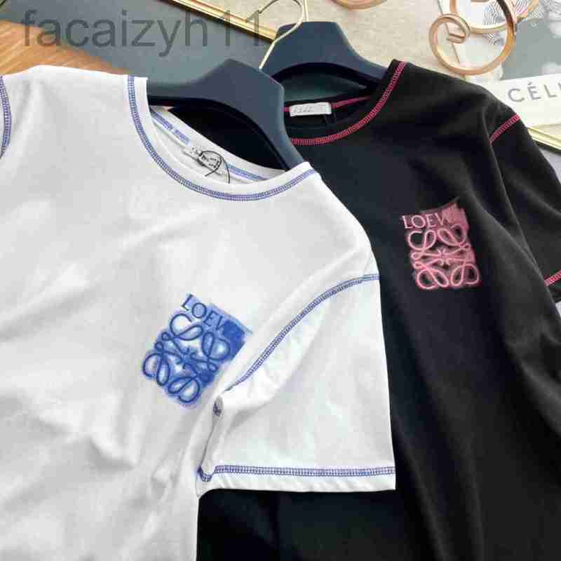 

Women's T-Shirt Designer 23 Summer Fake Pocket Letter Halo Dyed Clear Thread Print Graffiti Small Casual Round Neck Short Sleeve HDJO, White4
