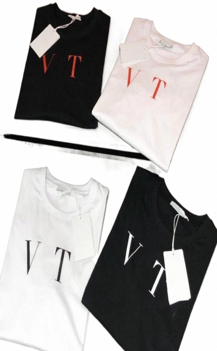 

2022 Fashion Mens TShirts Designer Pattern Print VLTN T Shirts Black Style Polos TShirt Men Women Short Sleeve Tees S6XL5261040