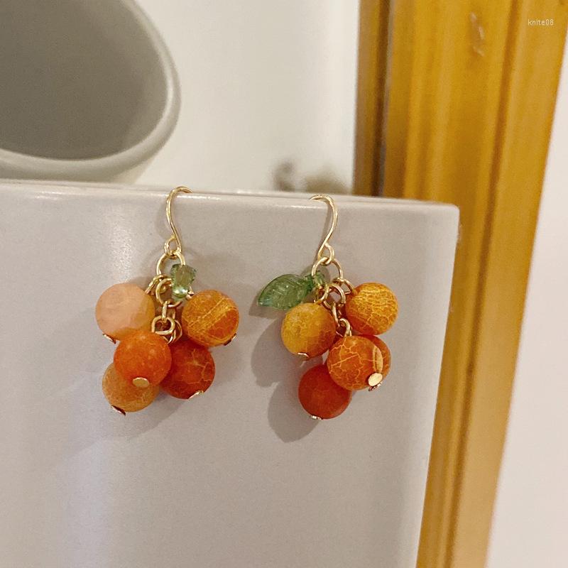 

Dangle Earrings Japanese And Korean Fashion Geometric Round Ear Hook Personalized Sweet Simple Versatile Contrast Resin