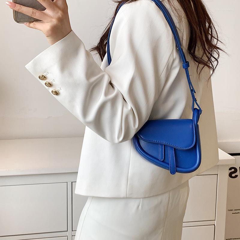

Evening Bags 2 SIZE Fashion Shoulder For Women High Quality Solid PU Leather Crossbody Female Luxury Messenger, White