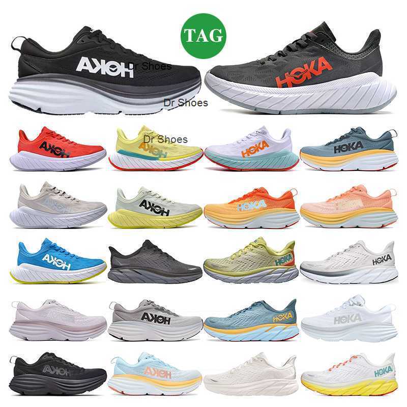 

HOKA One Bondi 8 Running Shoes Carbon x 2 Athletic Clifton 8 Profly training Sneakers On Cloud Blue Fog Women Mens marathon hokas shoe
