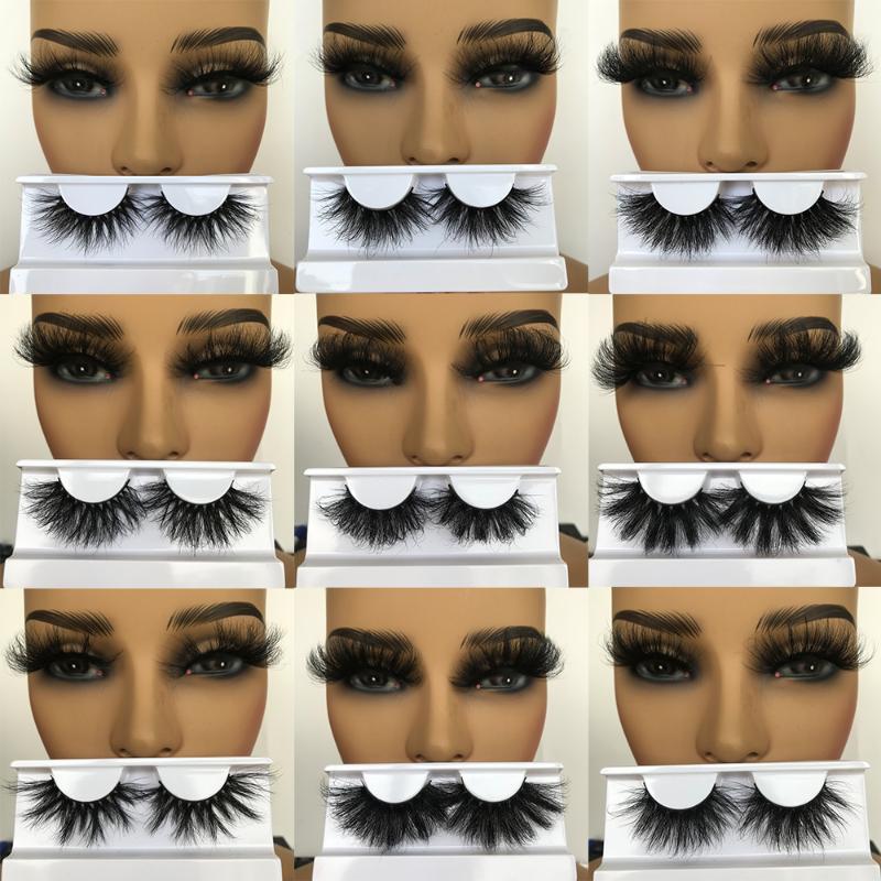 

False Eyelashes Top Quality Mink 25mm Fluffy Fake Lashes Pack Resuable Full Strip Eyelash Extension Wholesale Supplies 1 Pair