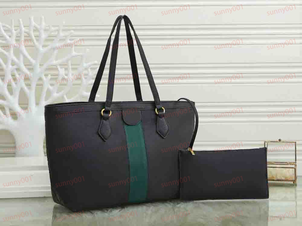 

High Quality 2 PCS Tote Bag Wallet Shopping Bag Beach Handbag Designer Mother Child Package Luxury Women Fashion Bags, Embossed white