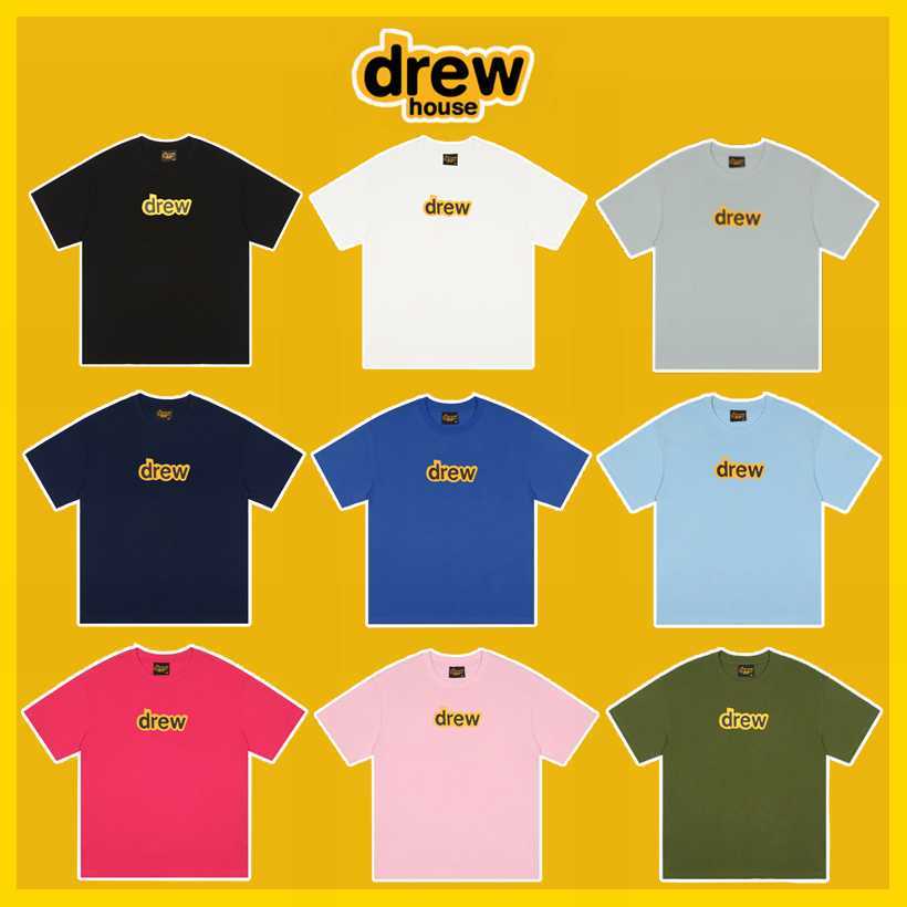 

T-shirts Street Fashin Tested quality DrewHouse smiley face short-sleeved same basic letter printing couple high-street short-sleeved T-shirt, Dark purple