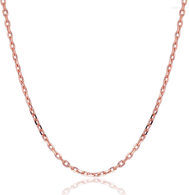 

Chains 14K Rose Gold Necklace Link Chain For Women Men Colgante De Ley 925 Mujer Pendentif Bizuteria Office Or Party Necklaces Gemstone
