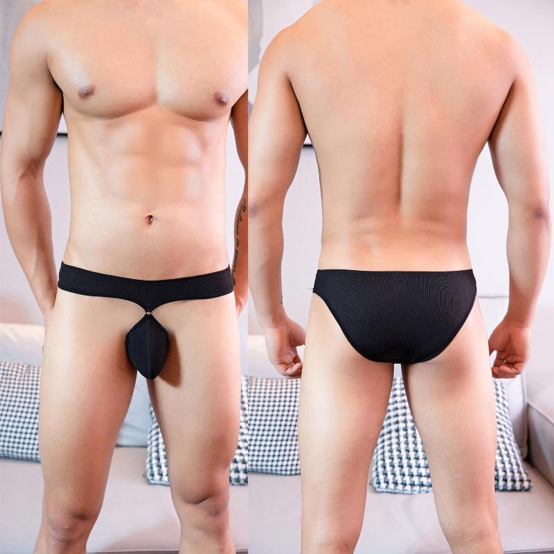 

Underpants Underwear Men Exposed Hair Bulge Pouch Panties Sexy Male Inmitate Lingerie Briefs Breathable Thongs Gay Erotic Hombre, Skin