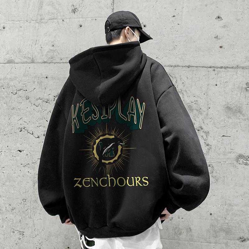 

Men' Hoodies Streetwear Vintage Men' 2023 Spring Oversized Male Letter Cartoon Graphic Hooded Sweatshirts Unisex Pullovers, Black