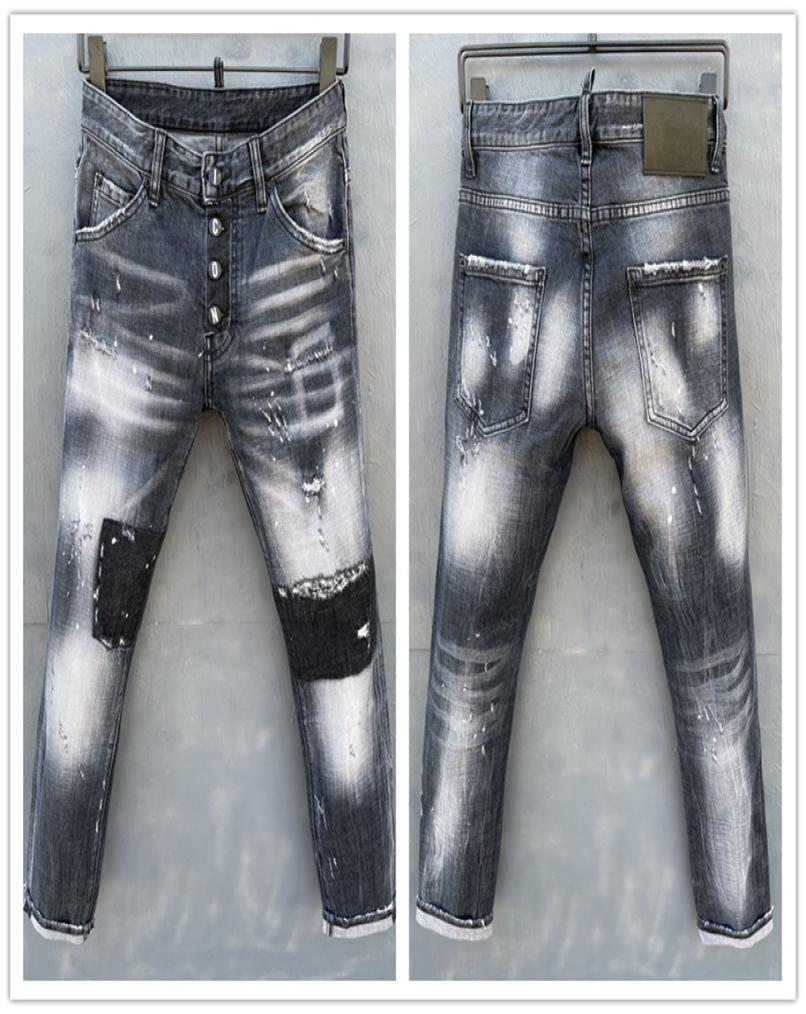 

WholeMens Ripped Jeans for men Casual Black Blue Skinny slim Fit Denim Pants Biker Hip Hop Jeans with sexy Denim Pants jeans 1270507, 11