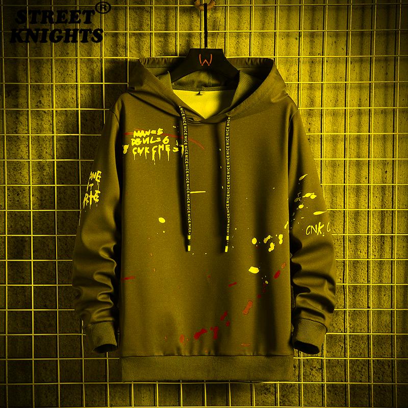 

Men' Hoodies & Sweatshirts Spring Autumn Letter Print Casual Mens Men Fashion Harajuku Streetwear Sweatshirt TopsMen, Green