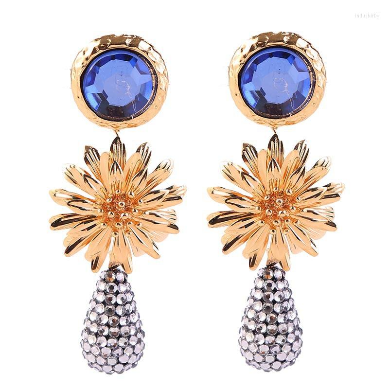 

Dangle Earrings European And American Classic Alloy Flower Face Shape Thin