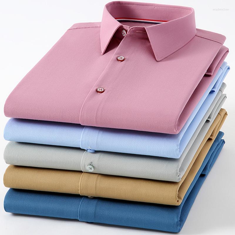 

Men's Casual Shirts 2023 Men's Fashion Bamboo Fiber Dress For Man Long Sleeved Shirt White Blue Classic Male Social Office Work, 9400-03