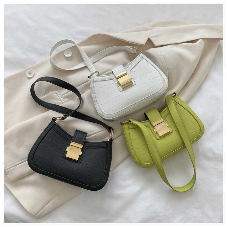 

top Retro Fashion Underarm Shoulder Bags for Women New Fashion Simple Handbags Casual Horizontal Square Famous Brand Bags 230308, Green