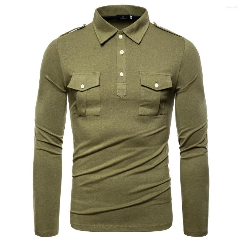 

Men's T Shirts Man TShirt Male Cotton Long Sleeve T-Shirts Clothing, Army green