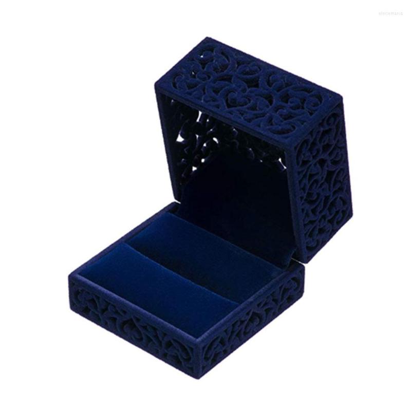 

Jewelry Pouches Engagement Gift Wedding Flocking Case Displaying Storage Proposal Scratchproof Anniversary Anti Dust Elegant Ring Box