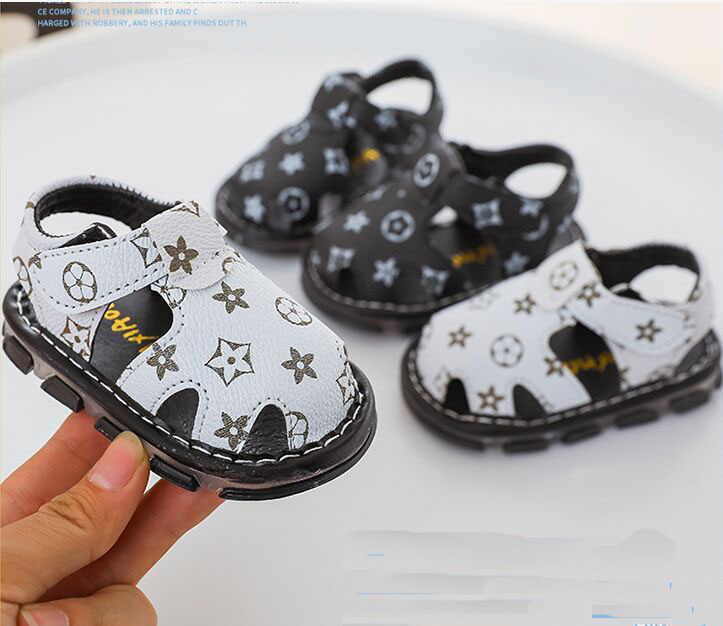 

First Walkers Summer Girls Boys Kids Sandals Baby Kids Shoes 4 Styles Toddler Slippers Soft Bottom Children Shoes Kids Designer Shoes, Beige