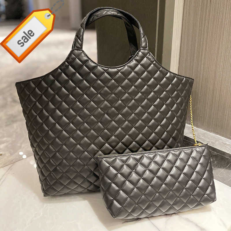 

Luxury Women's Brand Designers Handbags 2023 Classical Textured Leather Rhombus Shopping Bag Fashion Portable Multifunctional Tote Bags Factory direct sales, Black