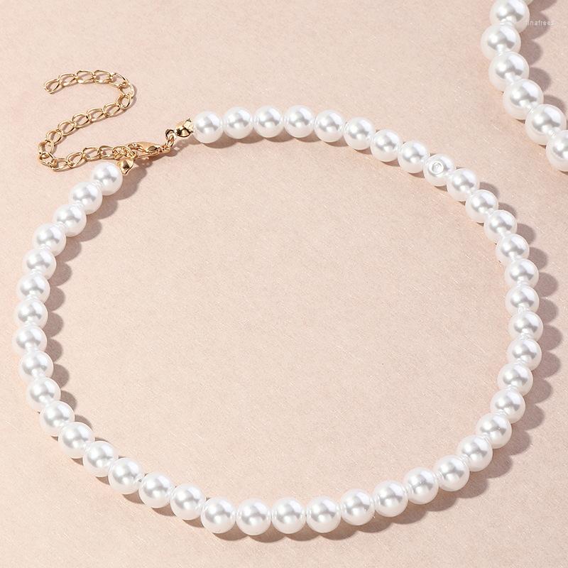 

Choker Exquisite Imitation Pearl Fashion Necklaces Simple Clavicle Chain Wedding Jewelry Gifts For Women Clothing Accessories