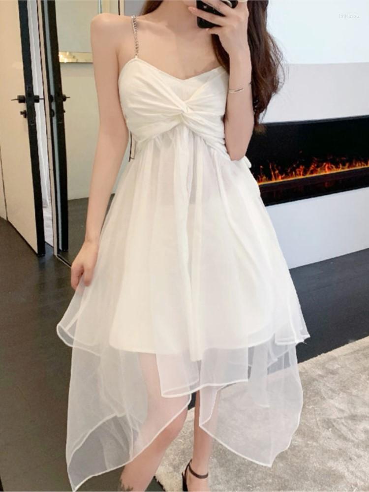 

Casual Dresses Black Temperament Niche Dress Summer French Super Fairy Suspender Design High-end