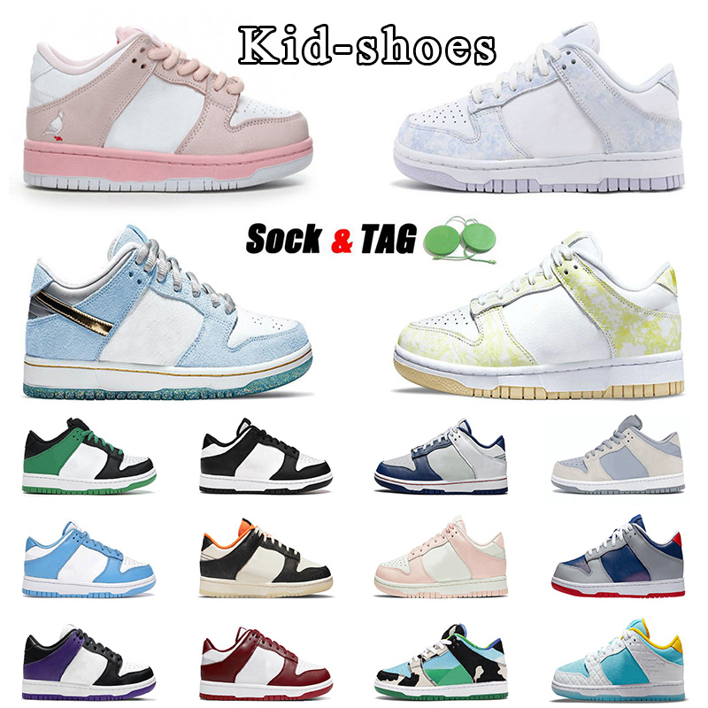 

authentic kids shoes panda retro kids designer shoes pigeon pink holiday special lime ice purple pulse men women kids sneakers outdoor running shoes classic green, Socks and tag