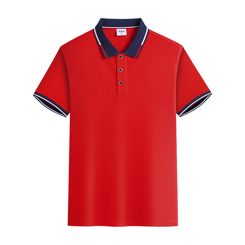 

Men's Polos Polo shirt male short -sleeved ice silk light business leisure summer solid color half -sleeved lapel T -shirt 230317