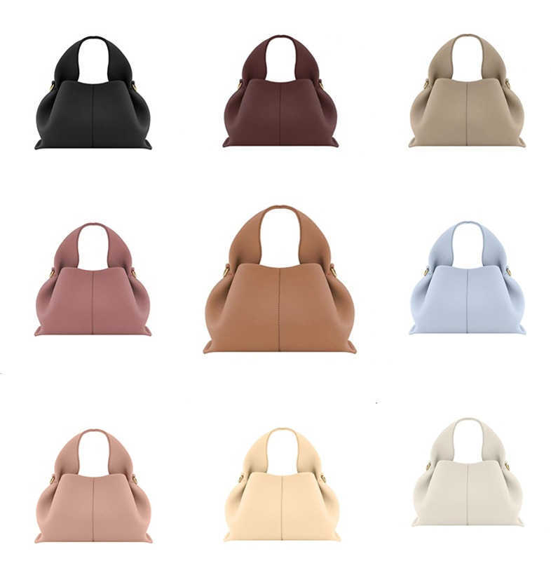 

France Polene Numero Neuf Designer Women Bag Full-Grain Textured Leather Totes Handbag Womens Closes With Magnetic Flap Luxury Shoulder Bags, 6 / dune23.5x14x13.5cm