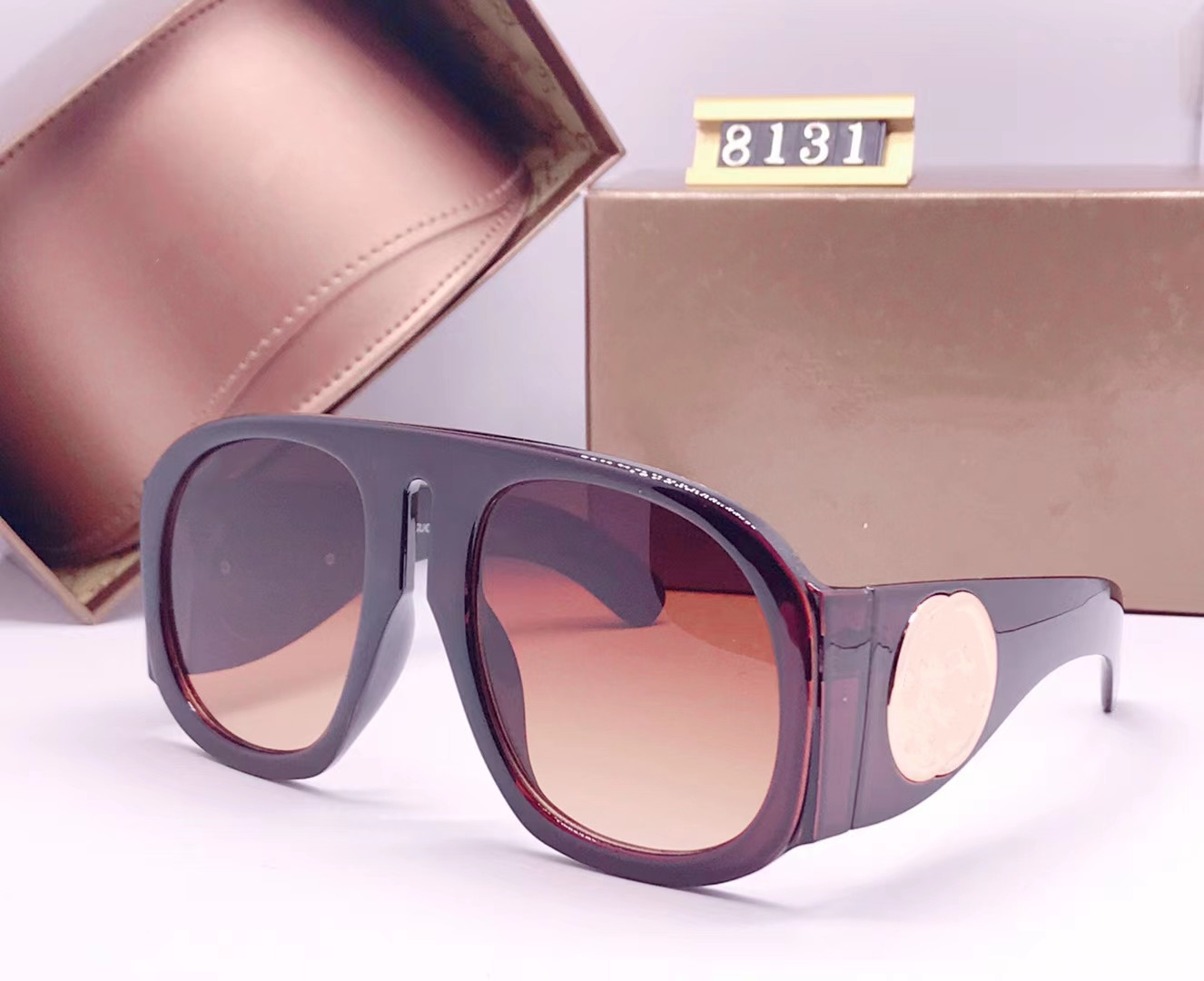 

Designer Luxury Sunglasses For Men and Women Brand Oversized Mask Sunglasses Fashion Oval Sun glasses UV Protection Lens Coating Plated Frame With box Case