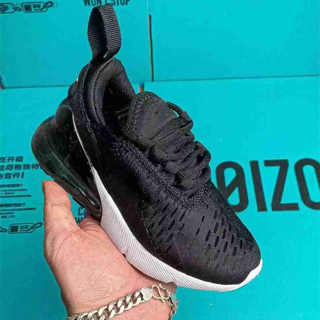 Kids Shoes 270 Designer Boys Girls Grade School Running Shoe Children Baby Big Kid Youth Low Toddler Infants Sneakers Trainers Black Blue