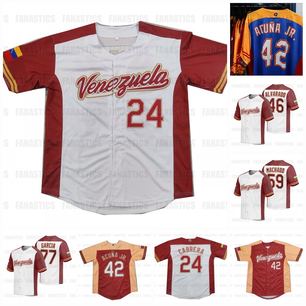 

2023 Venezuela World Baseball Classic Jerseys Jose Alvarado Silvino Bracho Endrys Briceno Max Castillo Jhoulys Chacin Enmanuel De Jesus Edwin Escobar Garcia WBC, Royal mens s-3xl