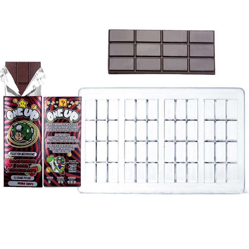 

Official One Up Chocolate Mold Mould Compitable with Oneup Mushroom Chocolate Bar Packaging Boxes 3.5Grams