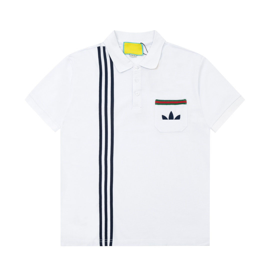 

Men's Plus Tees & Polos Round neck embroidered and printed polar style summer wear with street pure cotton 22efw5R