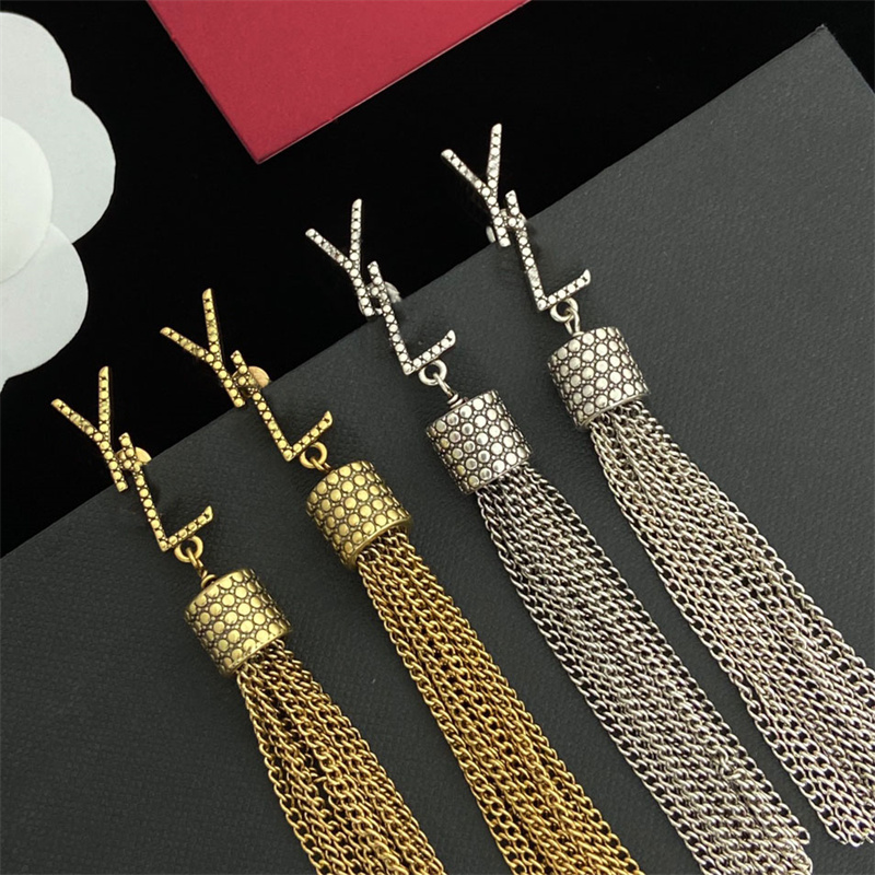 

fashion brand Chandelier Earring luxury Dangle Ear Studs Gold Hoop Earrings Designer For Woman Earring Wedding Party Jewelry Ornaments