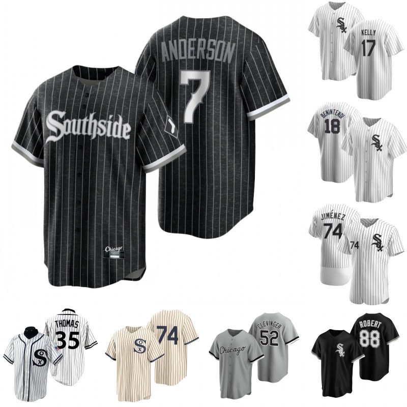 

Chicago Tim Anderson Baseball Jersey Frank Thomas Lance Lynn Joe Kelly Yoan Moncada Eloy Jimenez Luis Robert Yasmani Grandal Mike Clevinger Andrew Benintendi Shirt, Mens cool base white