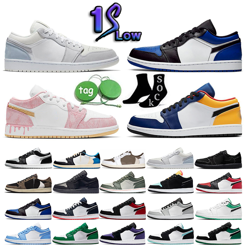 

2023 Basketball Shoes Casual Shoes High Quality Jumpman 1s Game Royal Low Panda 1 Mens Shoes Court Purple White Light Smoke Grey Se Silver Toe Fragment