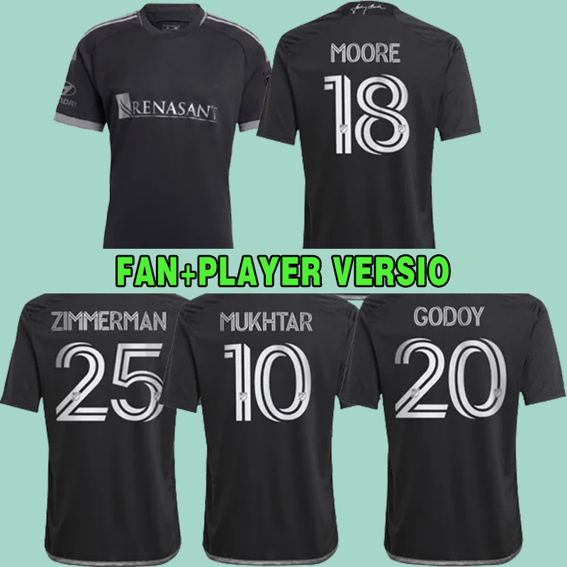 

2023 Nashville SC away soccer jerseys black special home 23 24 jersey football shirts top 2024 MUKHTAR 10 GODOY 20 MOORE 18 ZIMMERMAN 25 FAN PLAYER VERSION, Fans