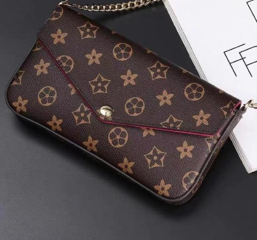 

Sale 3 piece man womens Luxurys Designers bags high quality handbags cleo hobo purses nylon chain lady handbag crossbody shoulder wholesale totes fashion Wallet bag, A3-embossed red