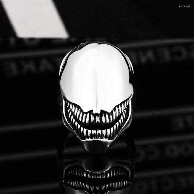 

Cluster Rings Gothic Venom Skull Ring For Men Women 316L Stainless Steel Punk Hip Hop Biker Cool Male Retro Jewelry Gift Wholesale